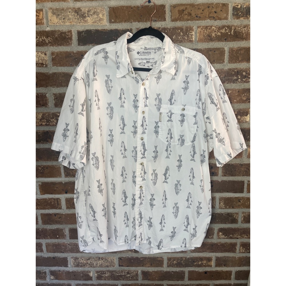 Vintage Columbia Sportswear Short Sleeve Button Down Shirt